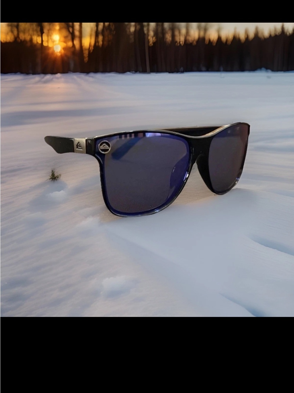 New Quiksilver Black Sunglasses with Multicolor Lenses
